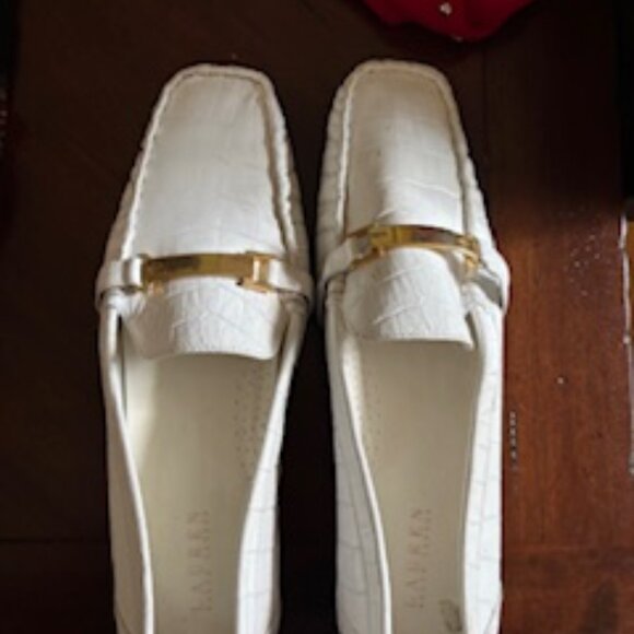 Ralph Lauren Loafers Size 12, White - Picture 1 of 4
